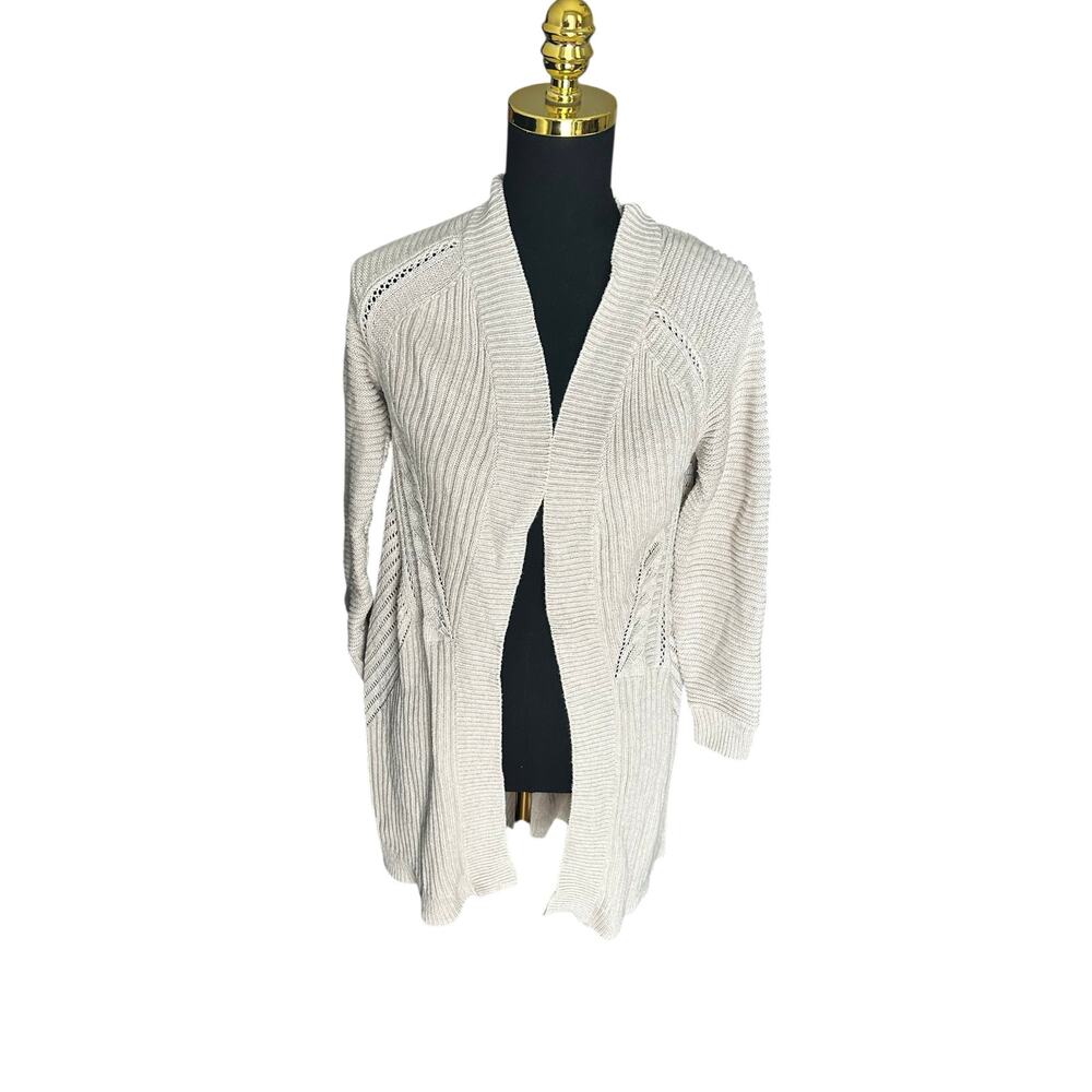 Belldini Tan Long Cardigan Sweater Small - Cottagecore Boho Academia Layering